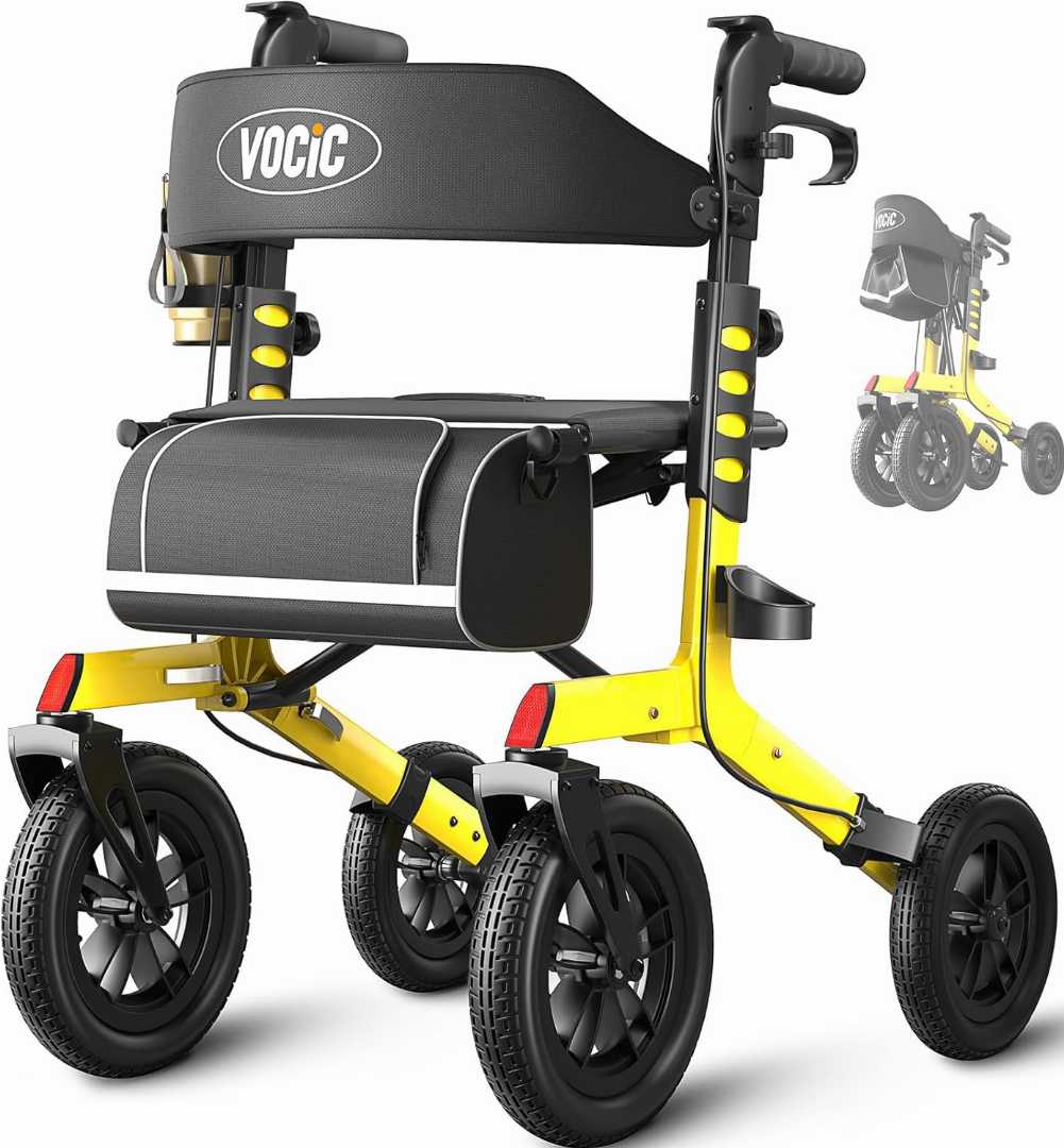 all terrain walker, walker outdoor, large wheel walker, walker with big wheels, big wheel walker, off road walker, walkers for the beach, mobility aids walking, solid walker
