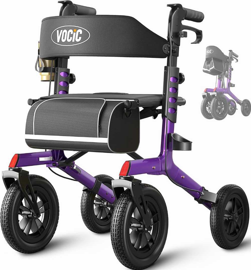 all terrain walker, walker outdoor, large wheel walker, walker with big wheels, big wheel walker, off road walker, walkers for the beach, mobility aids walking, solid walker
