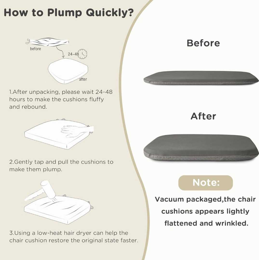 chair cushion, memory foam cushion, dining chair pad, seat cushion set, washable cushion, non slip cushion
