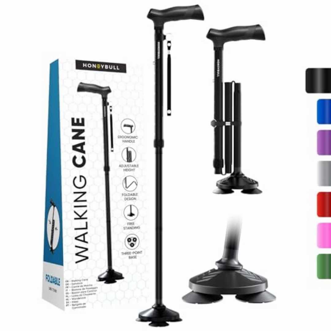 walking cane, best walking cane, foldable walking cane, adjustable cane, walking stick for seniors, mobility aid, self standing cane, lightweight cane, ergonomic cane, stability cane, walking support