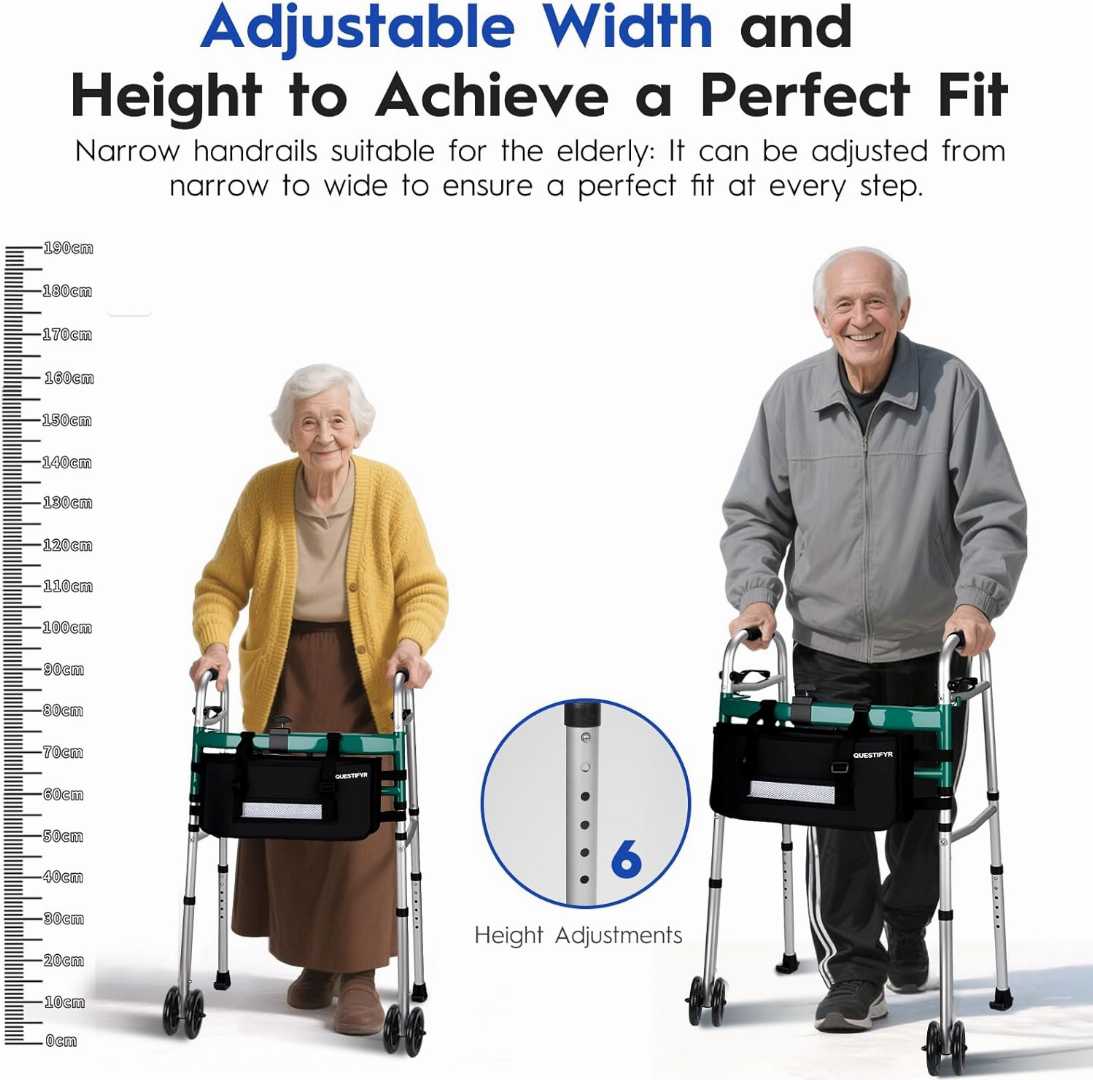 compact walker,indoor walker for elderly,mobility walker with wheels,adjustable walker for adults,folding walker for seniors,walker for outdoors