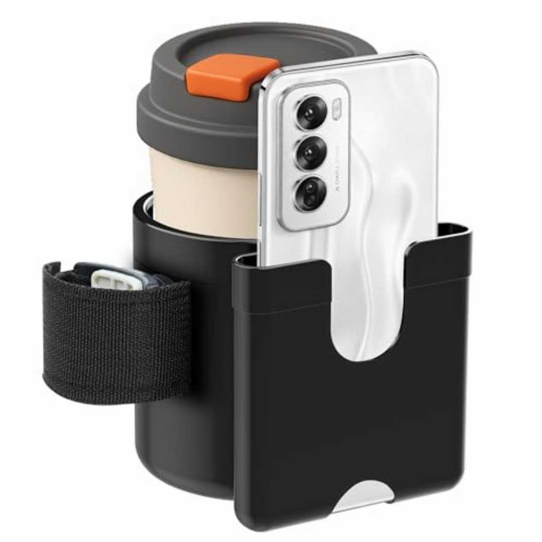 Wheelchair cup holder,Walker cup holder,Cup and Phone Holder,cup and phone holder for wheelchair,Rollator cup holder,Strap-on cup holder