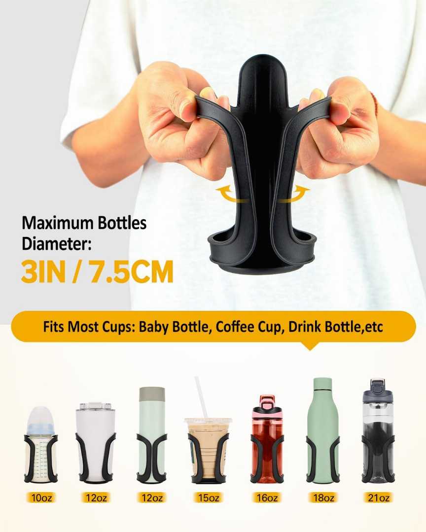 BUNDLEPRO cup holder,stroller cup holder pack of 2,universal cup holder for stroller,walker cup holder clamp,bike cup holder universal,360 degree cup holder,
mobility cup holder accessory,