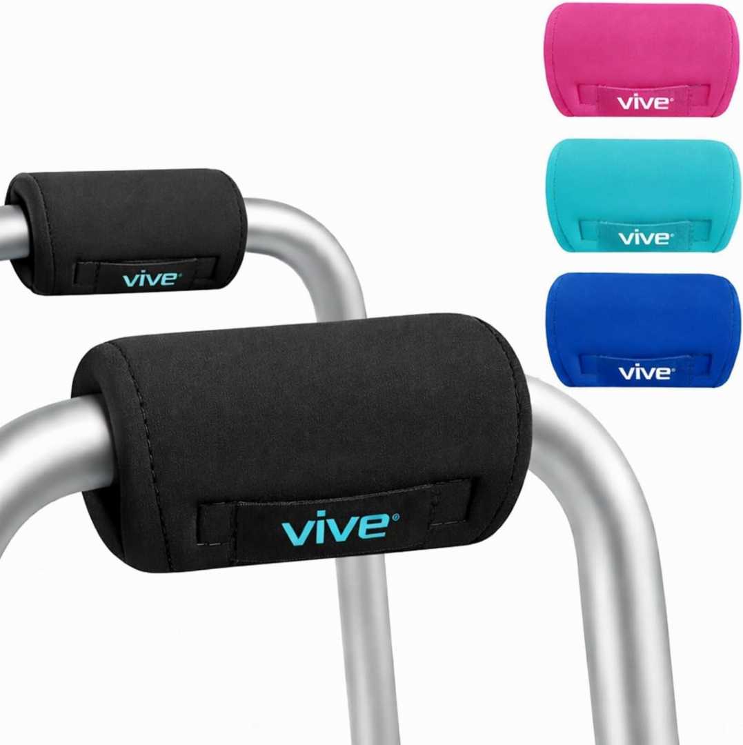 Vive walker handle cushions,padded walker grips,walker handle covers,foam walker grips,rollator handle cushions,walker accessories for seniors,soft grip walker pads,mobility aid handle covers