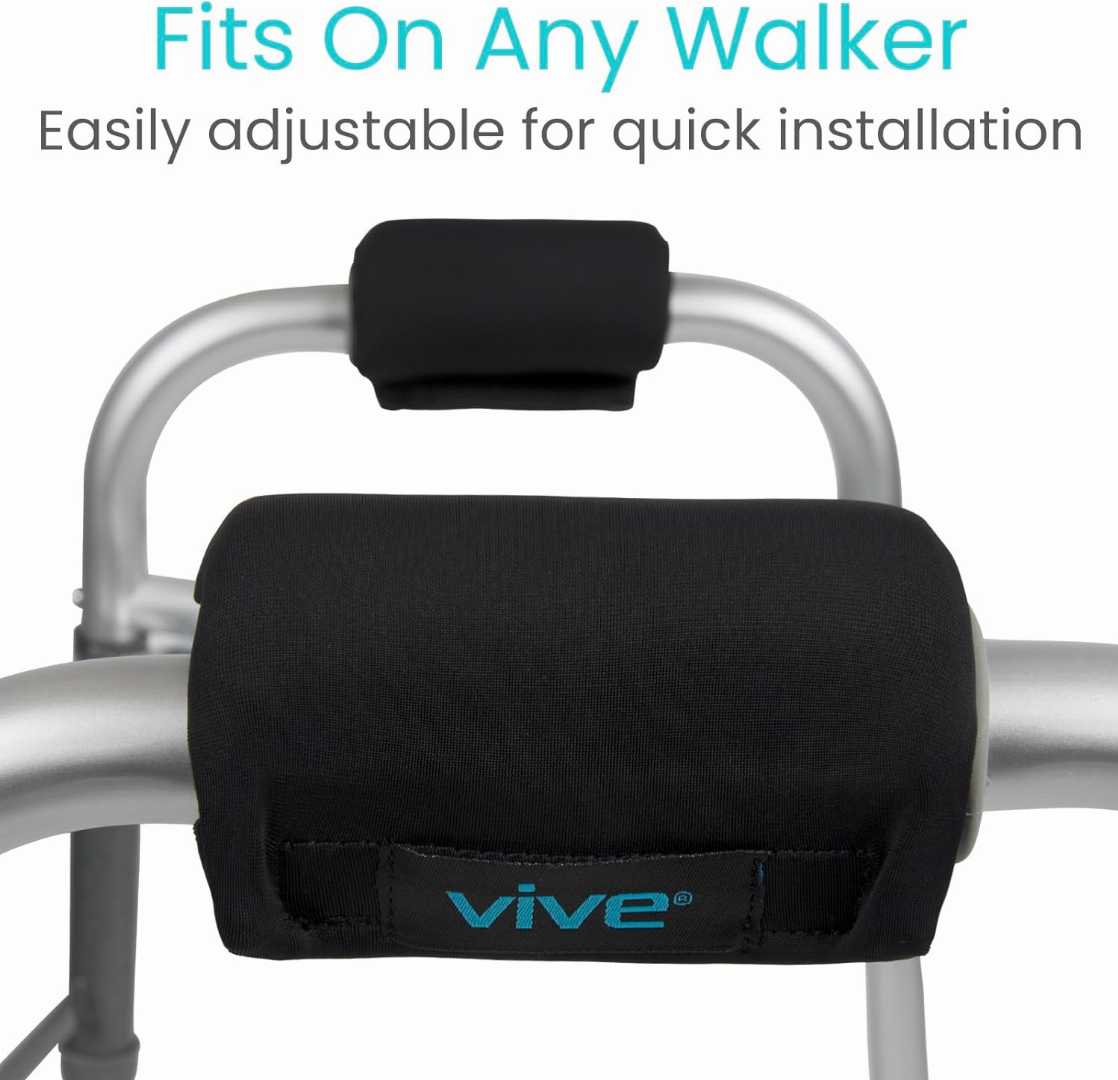 Vive walker handle cushions,padded walker grips,walker handle covers,foam walker grips,rollator handle cushions,walker accessories for seniors,soft grip walker pads,mobility aid handle covers