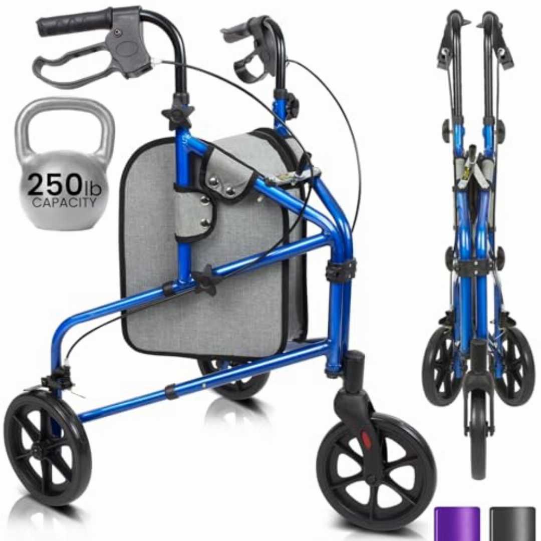 Three Wheeled Disability Walker,all terrain walker,walker posture,solid walker