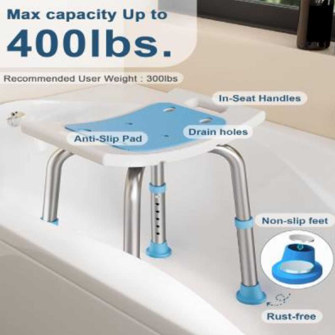 ,HOMLAND,Shower,Seat:,Secure,Bathtub,Chairs,for,Seniors
bathtub chairs for seniors, 400 lbs adjustable shower stool with suction feet, shower seat for inside tub, medical bath bench for elderly, han