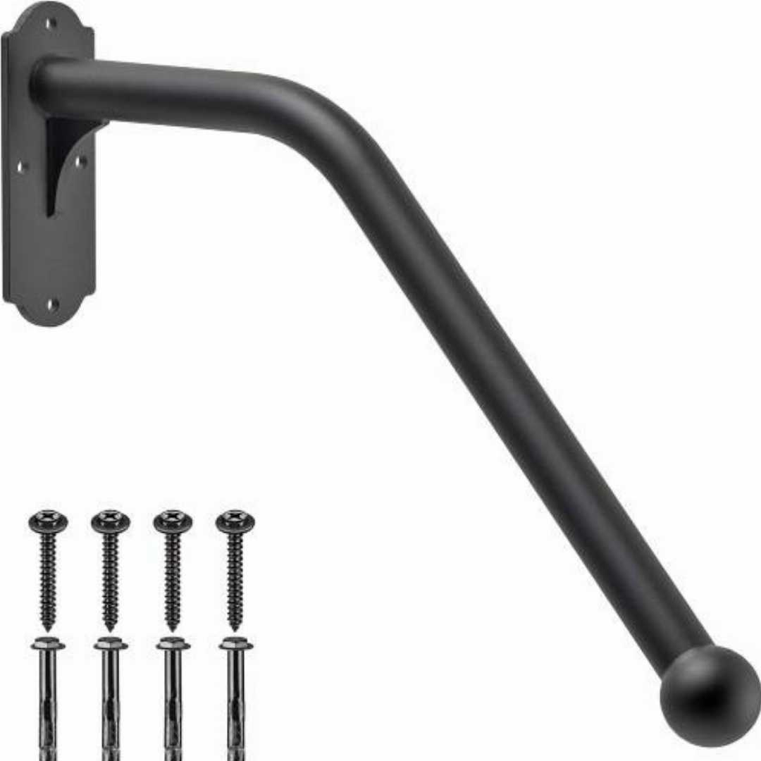 Handrail,for,Outdoor,Steps,Garage,Railing,Safety,Grab,Bar
indoor wood handrail for seniors, 16 inch stair railing, wall mount wooden grab bar, barrier-free staircase handrail, SELEWARE wood handrail