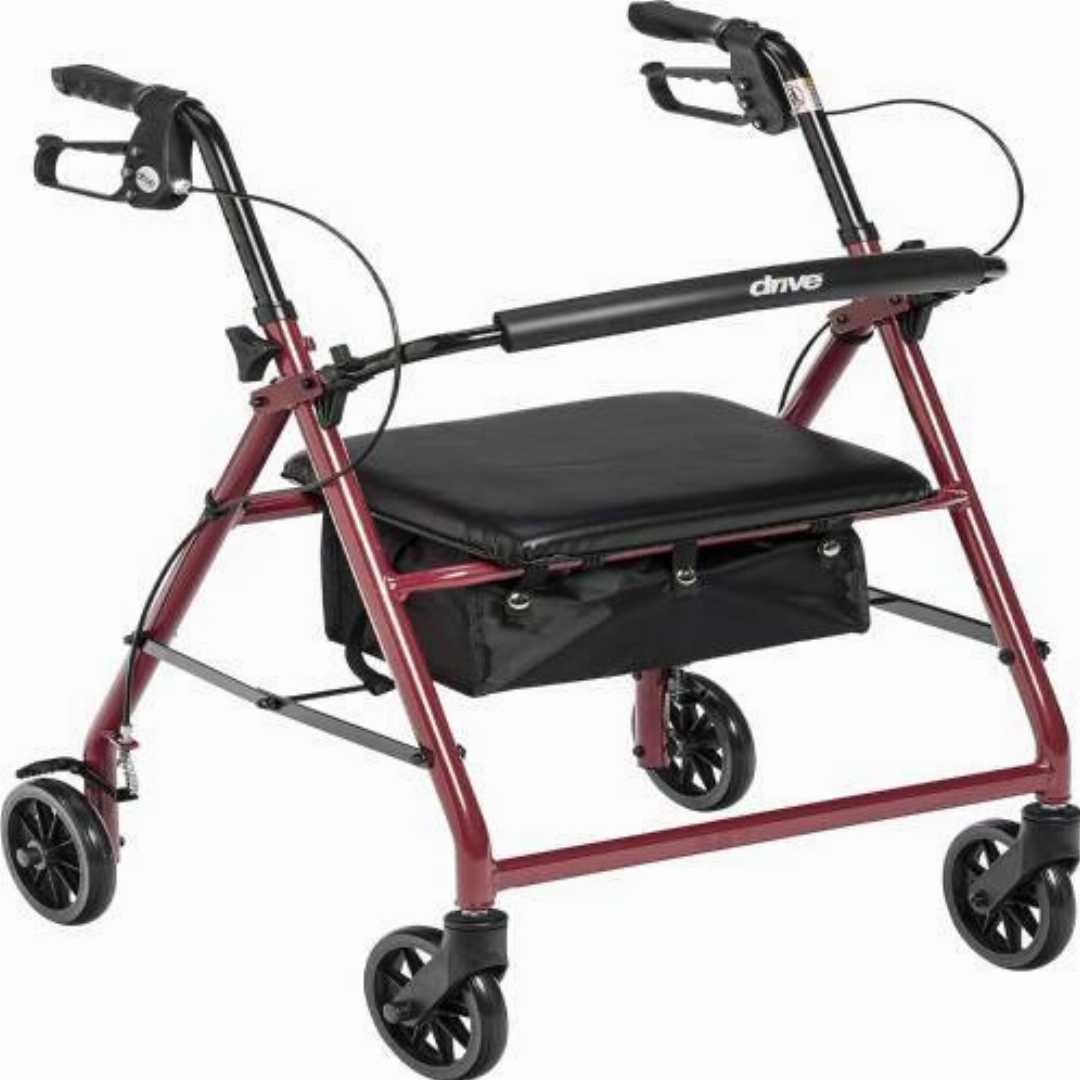 Drive,Medical,Aluminum,Rollator,Walker,For,Senior:,Indoor,Outdoor,Mobility,Aidupright walkers for seniors, heavy duty rollator with seat, bariatric stand up walker, 450 lb capacity mobility aid, fold