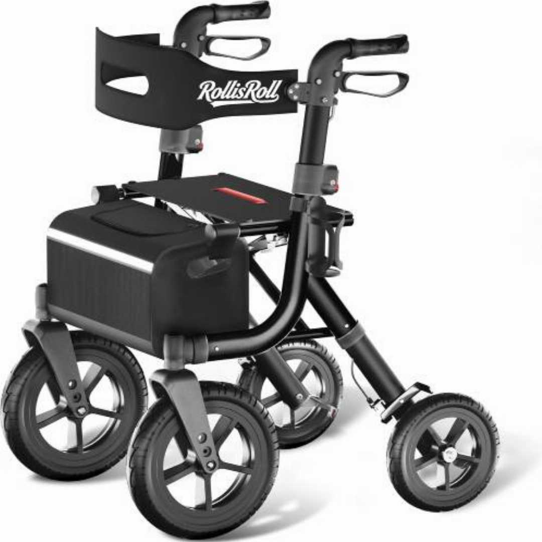 Walkers,for,Seniors:Foldable,Rollator,Walker,with,Backrest upright walkers for seniors, foldable rollator walker with backrest, padded seat mobility aid, reinforced heavy duty walker, ergonomic walki