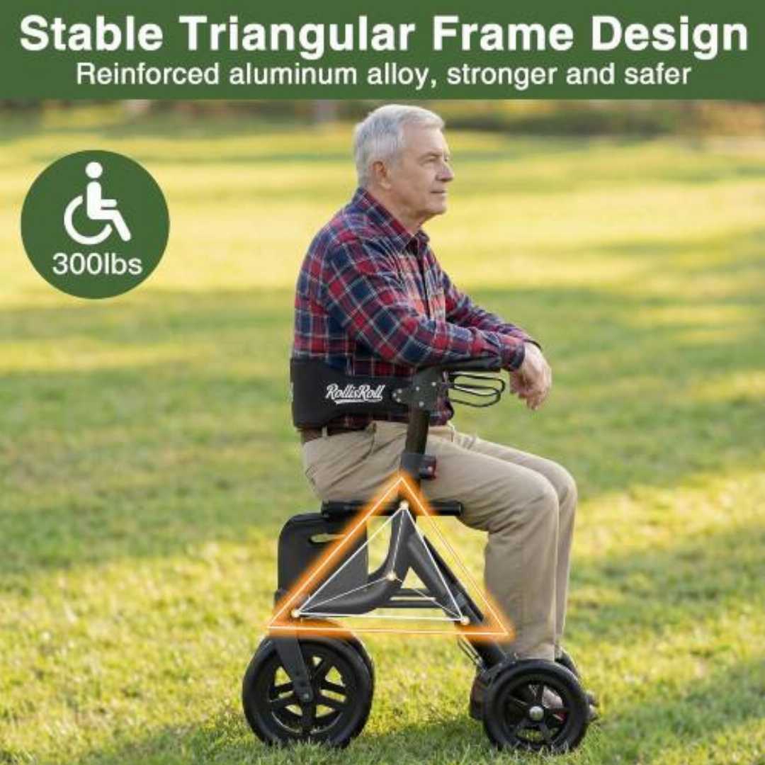 Walkers,for,Seniors:Foldable,Rollator,Walker,with,Backrest upright walkers for seniors, foldable rollator walker with backrest, padded seat mobility aid, reinforced heavy duty walker, ergonomic walki