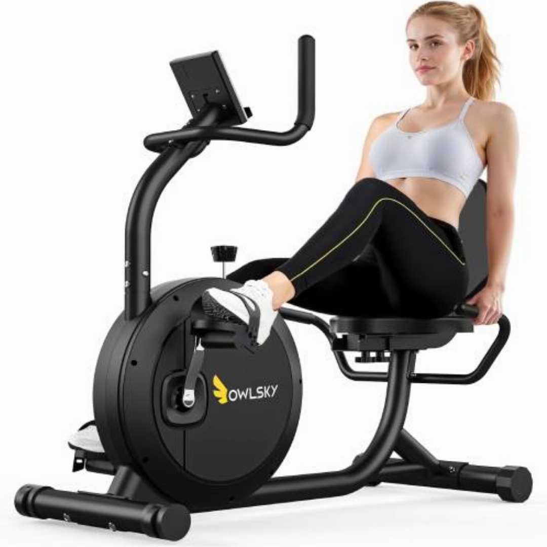 recumbent bike for seniors : OWLSKY Recumbent Exercise Bike ,recumbent bike for seniors USA, best stationary bike for bad knees and back, OWLSKY step through exercise bike, low impact indoor bike fo